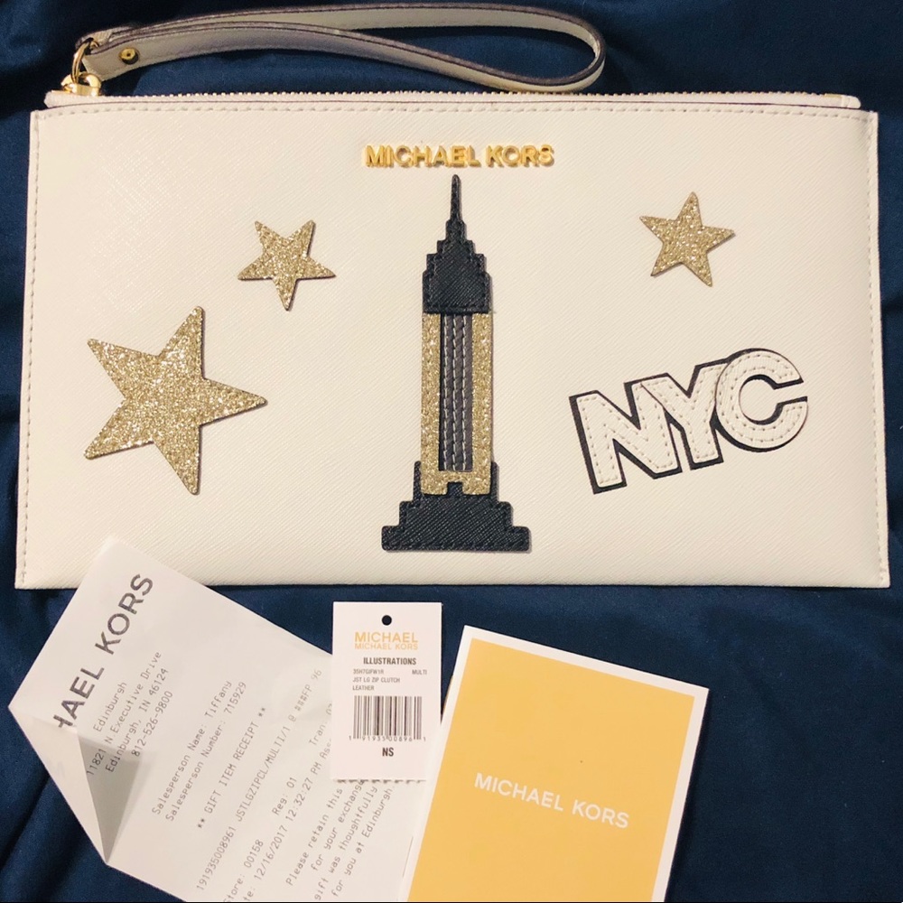 Black Friday- NEW Michael Kors NYC wristlet clutch